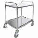 CARRO SERVICIO 2 BANDEJAS INOX 82x64,5x94,5cm