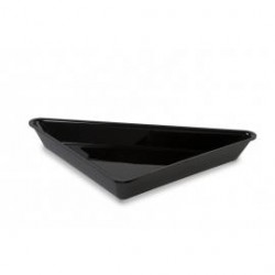 BANDEJA PLEXIGLAS TRIANGULAR NEGRO BRILLO 400x400x565mm