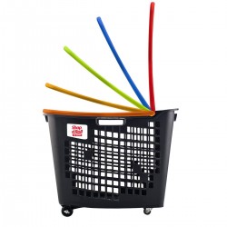 CESTA COMPRA 4 RUEDAS SHOP & ROLL 55 L COLORS