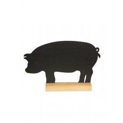 CABALLETE SILHOUETTE CERDO MADERA