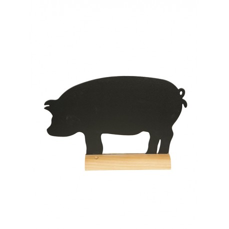 CABALLETE SILHOUETTE CERDO MADERA