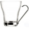 TAZA CRISTAL TE/CAFE CON ASA INOX (3 ud) SUPREME (25 cl)