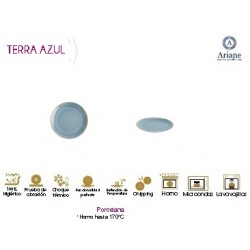 PLATO POSTRE COUPE SERIE TERRA AZUL (12 UD.)