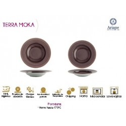 PLATO HONDO SERIE TERRA MOKA (6 UD.)