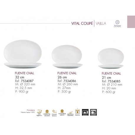 FUENTE OVAL SERIE VITAL COUPE