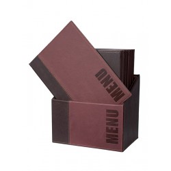 MENUBOX TRENDY - 20 PORTAMENÚS A4 BOURDEOS