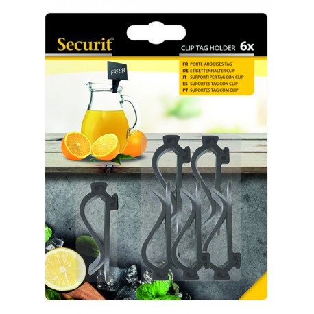 SOPORTE CLIP NEGRO (6 ud.)