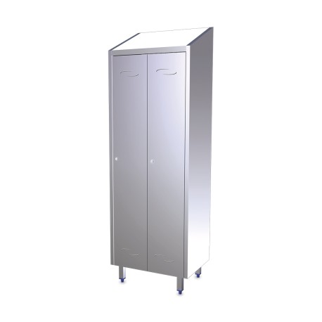 TAQUILLA MEDIANA DE ACERO INOX  2 PUERTAS