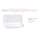 FUENTE RECTANGULAR PORCELANA BLANCA QD