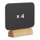 MINI CABALLETE SILHOUETTE RECTANGULAR (4 ud) MADERA