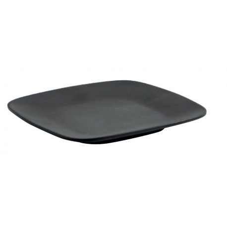 MINI PLATO CUADRADO 14,3x14,3 x1,5cm MELAMINA NEGRA SELECT