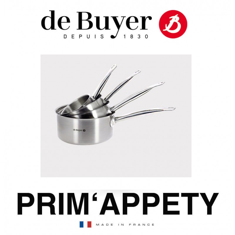 Olla baja de acero inoxidable Prim Appety de De Buyer - 24cm