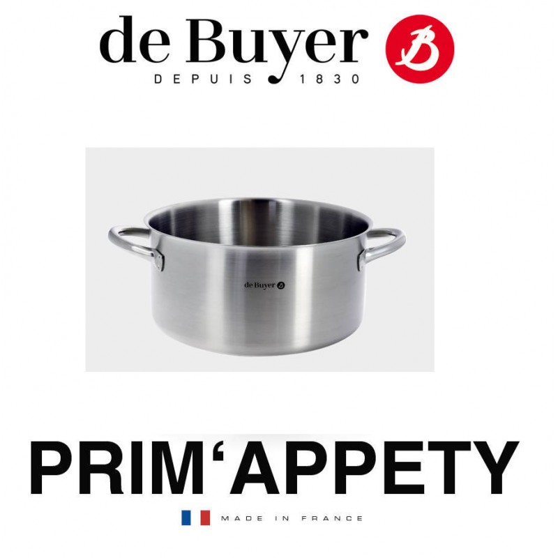 Olla baja de acero inoxidable Prim Appety de De Buyer - 24cm – Sauté Market