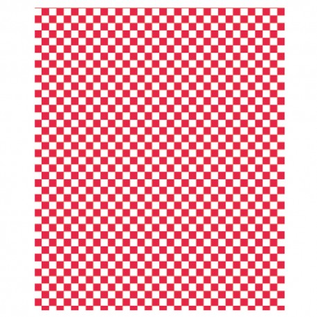 PAPEL ANTIGRASO 31x31cm - CUADROS ROJOS (1000ud)