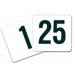 NUMEROS DE SOBREMESA DEL 1 AL 25 PLASTICO BLANCO