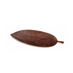 BANDEJA FORMA HOJA MELAMINA MARRON 375x15x20 mm