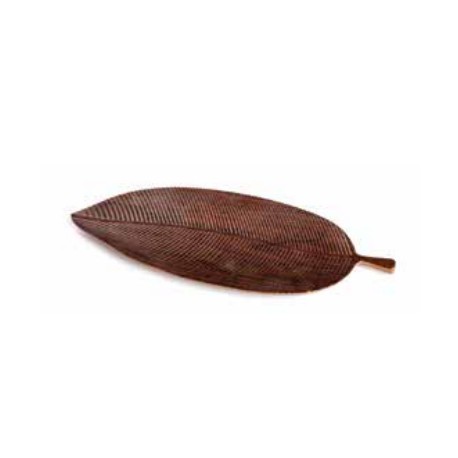 BANDEJA FORMA HOJA MELAMINA MARRON 375x15x20 mm