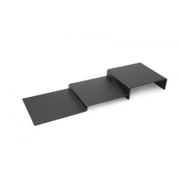 ESCALON 3 NIVELES PLEXI NEGRO 250X800mm H: 80 mm