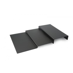 ESCALON 3 NIVELES PLEXI NEGRO 250X800mm H: 80 mm