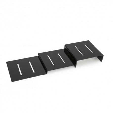 ESCALON 3 NIVELES PLEXI NEGRO BRILLO  250X800mm H: 80 mm